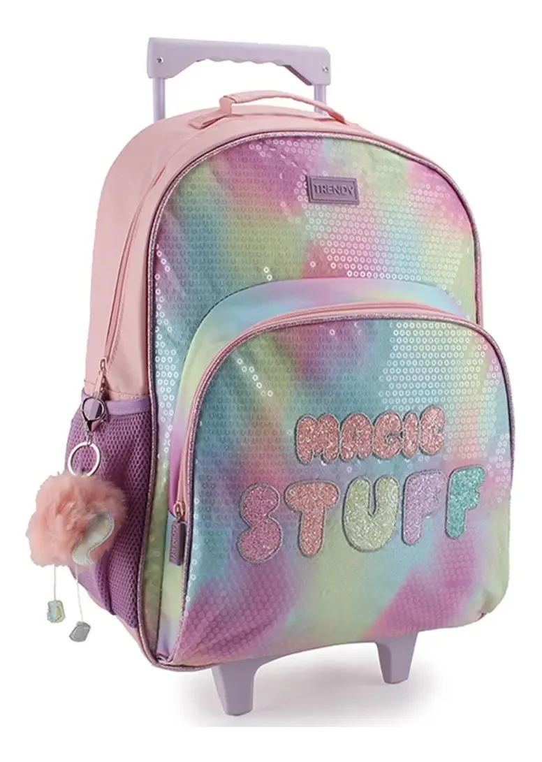 Mochila Nena Large School Trolley, 18 lantejoulas, brilhos