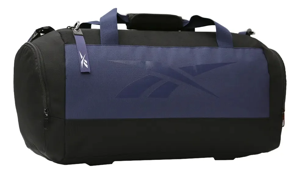 Bolsa de viagem e treinamento unissex Reebok modelo 60222 preta e azul Lisa