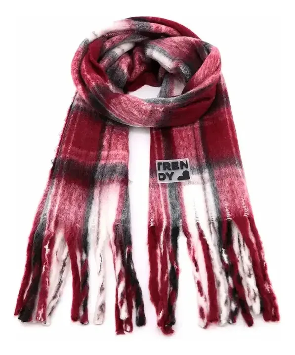 Lenço moderno e luxuoso 18730 macio e elegante, vermelho, tamanho único