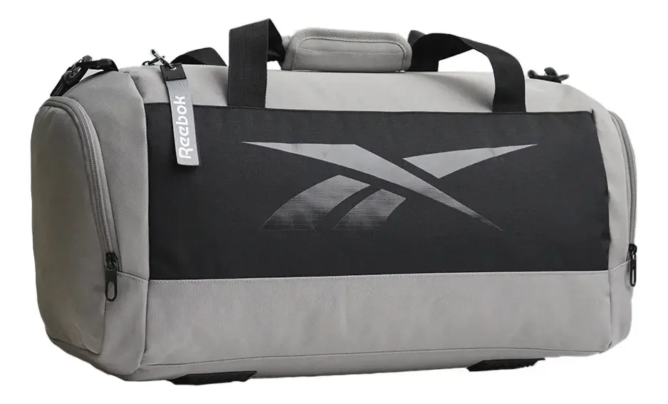 Bolsa de viagem e treinamento unissex Reebok modelo 60222 cinza e preta Lisa