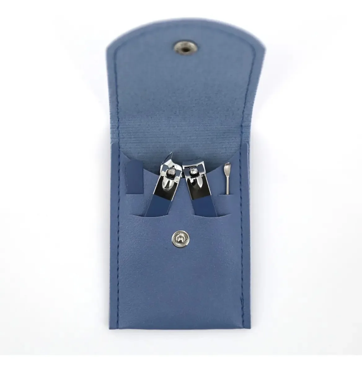 Conjunto moderno de manicure azul claro