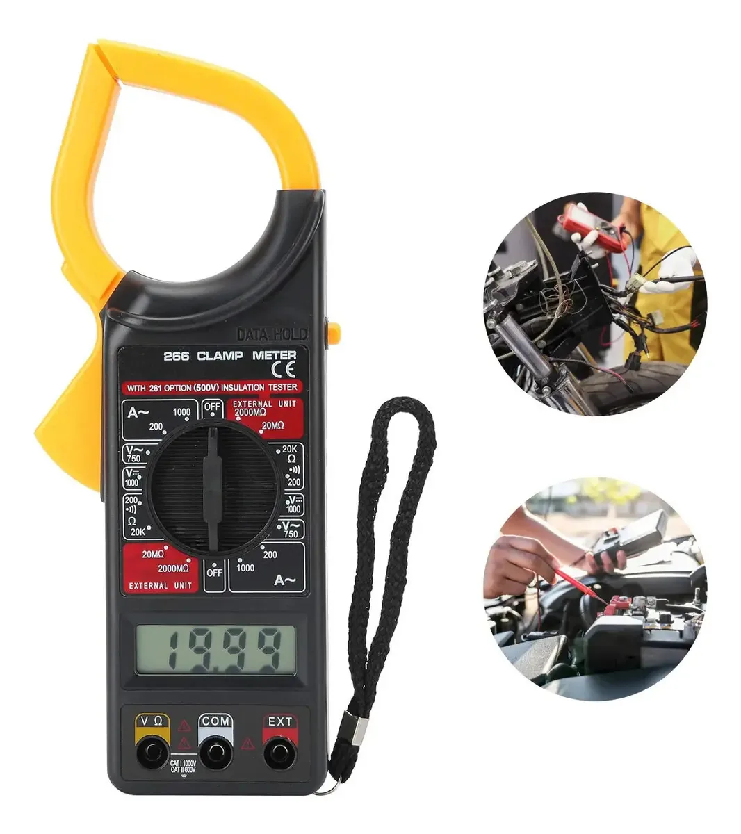 Alicate Amperímetro 1000a - Multímetro Digital C/ Tela Lcd, Medidor De Corrente De Tensão Ca/cc, Corrente Ca, Resistência, Cc, Alicate De Diodo, Indicador De Segurança