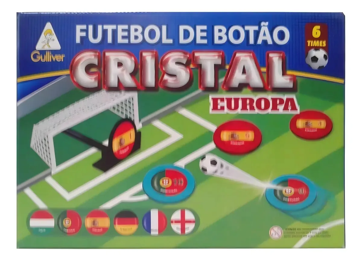 Futebol Botão Cristal Europa 6 Seleções - Gulliver