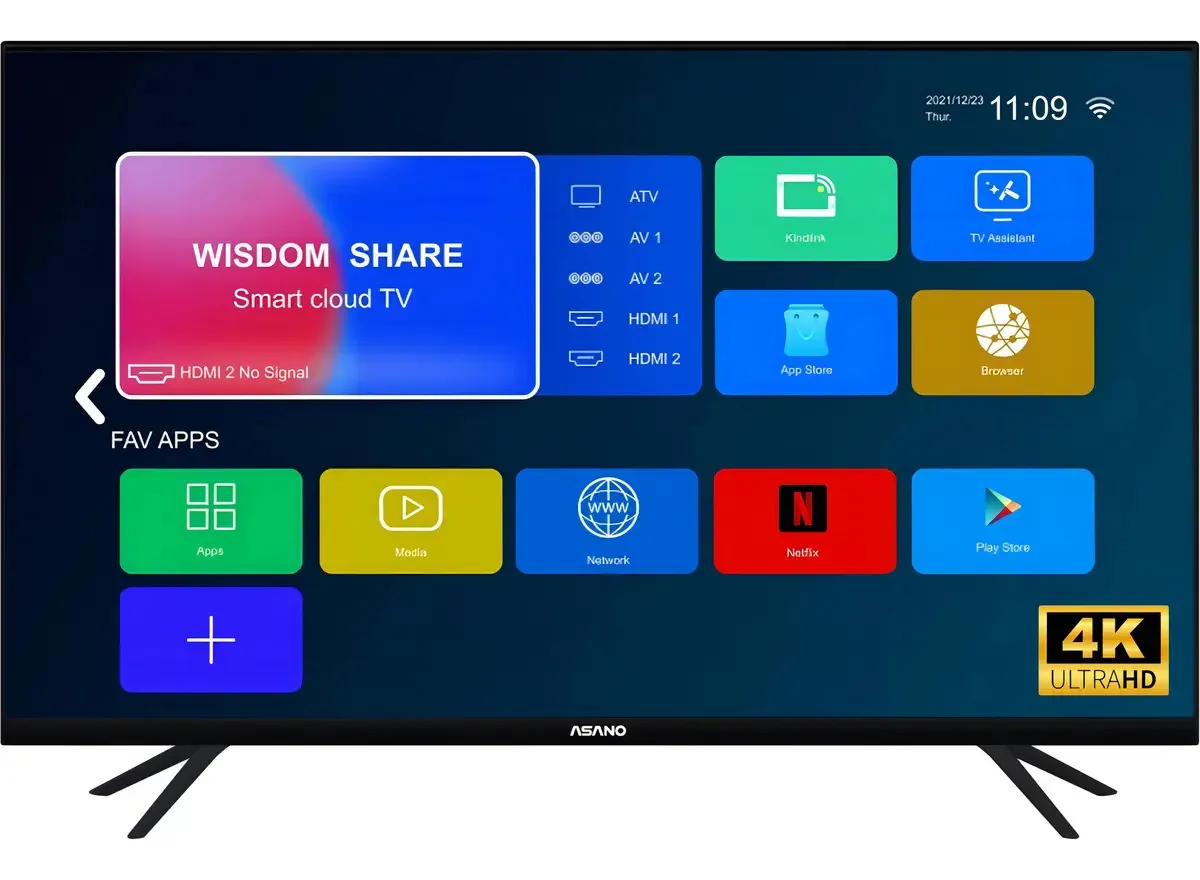 TV LED inteligente Asano 55' 4k Edgeless