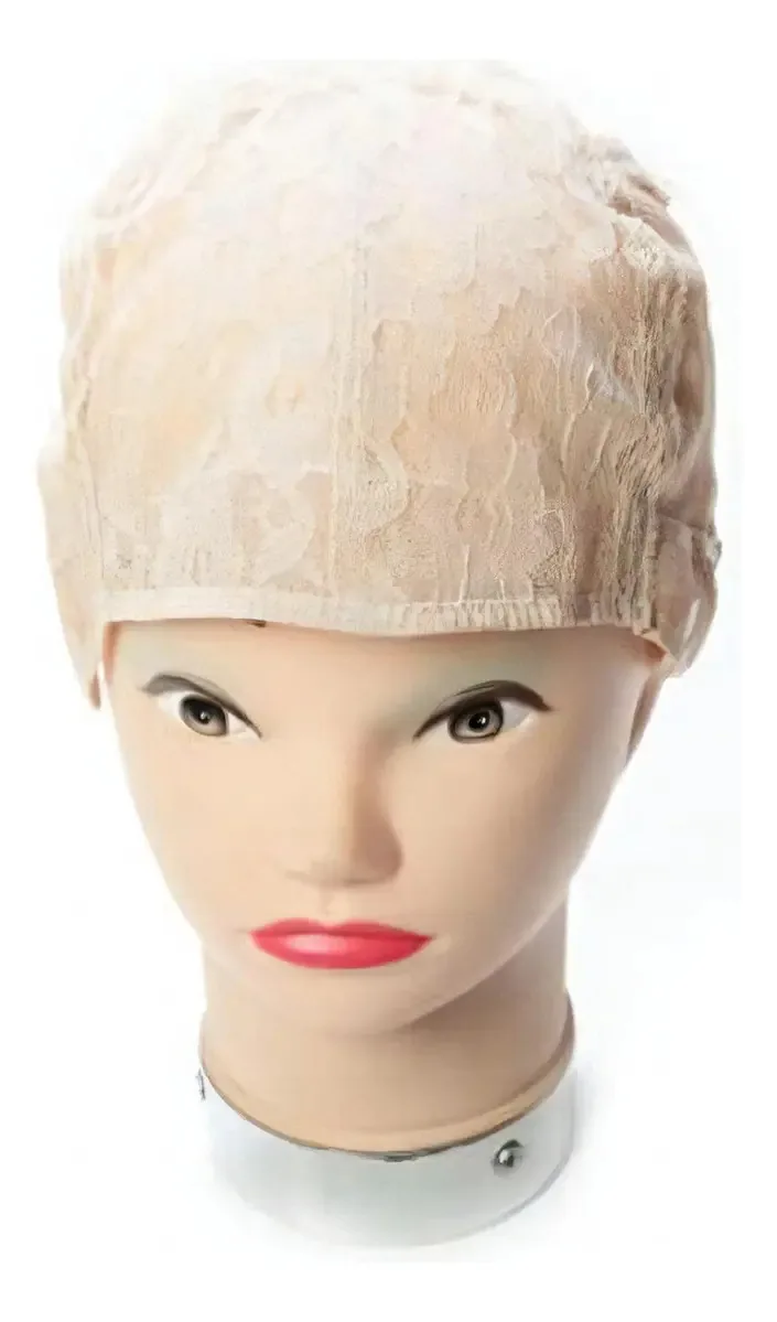 Touca Para Confecção De Peruca Wig Bege Com Ajuste