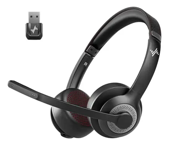 Yahewer Eh02bt Fones de Ouvido Bluetooth Fones de Ouvido de Voz Fones de Ouvido para Jogos Atendimento ao Cliente Aviação Negócios Motorista Fones de Ouvido Bluetooth