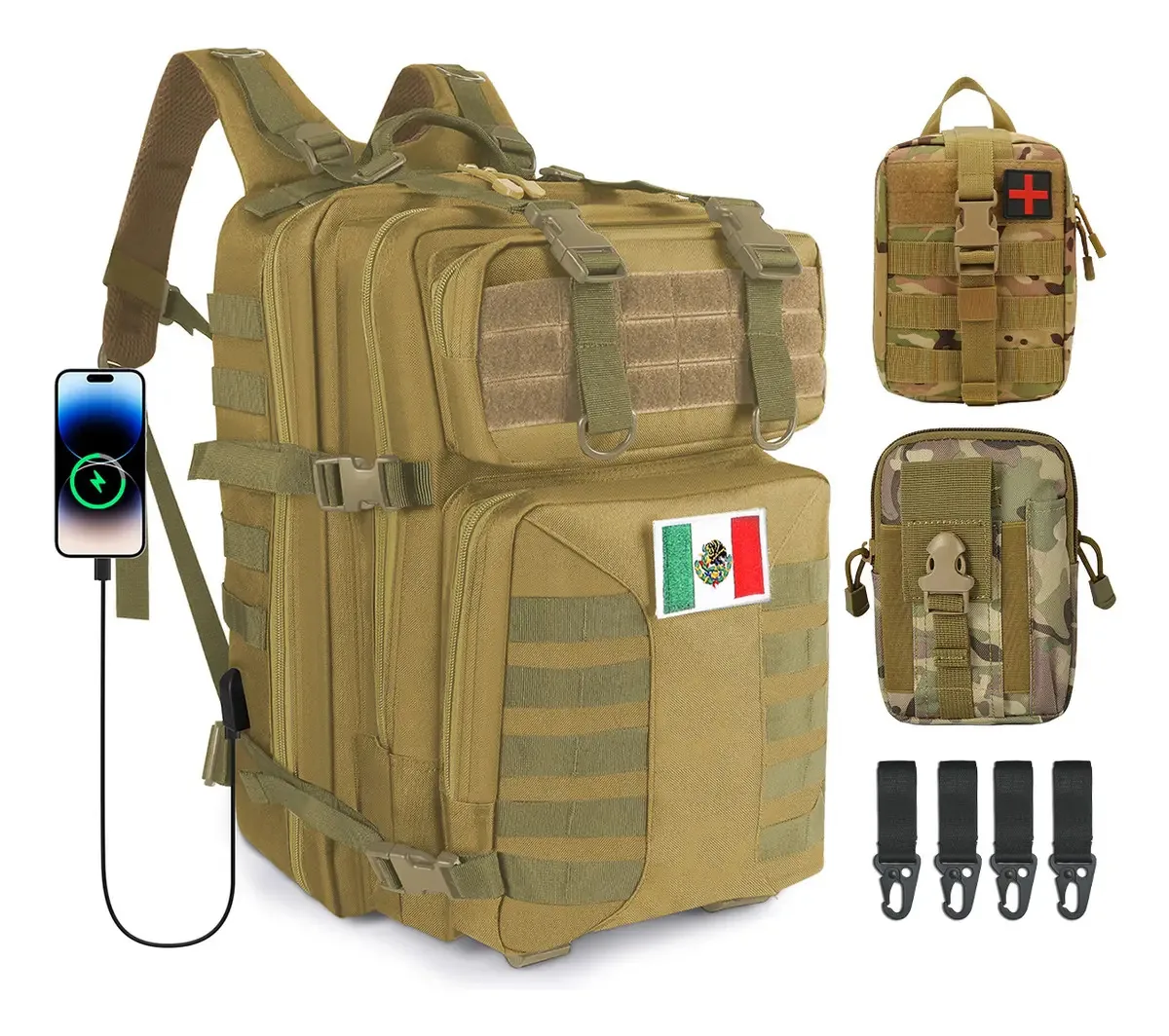 Mochila tática Lumin 50 L Brown
