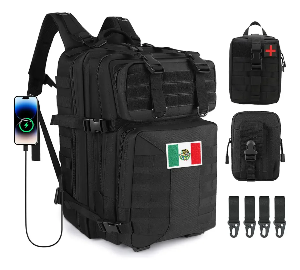 Mochila tática Lumin 50 L preta