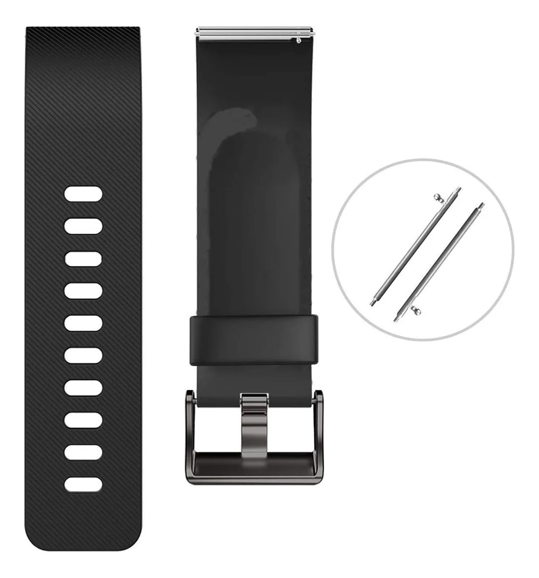 Fcloud - 2 Pulseiras Esportivas Compatíveis com Fitbit Blaze Edição Especial, Pulseiras Ajustáveis para Mulheres e Homens (branco/rosa, Tamanho P)