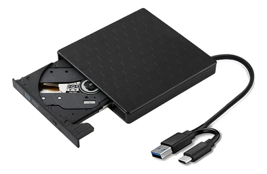 Wemee 2 em 1 Usb3.0 C Slim Externo Dvd Rw Cd Writer Drive Burner Reader Player Unidades Ópticas Para Computador Portátil Gravador De Dvd