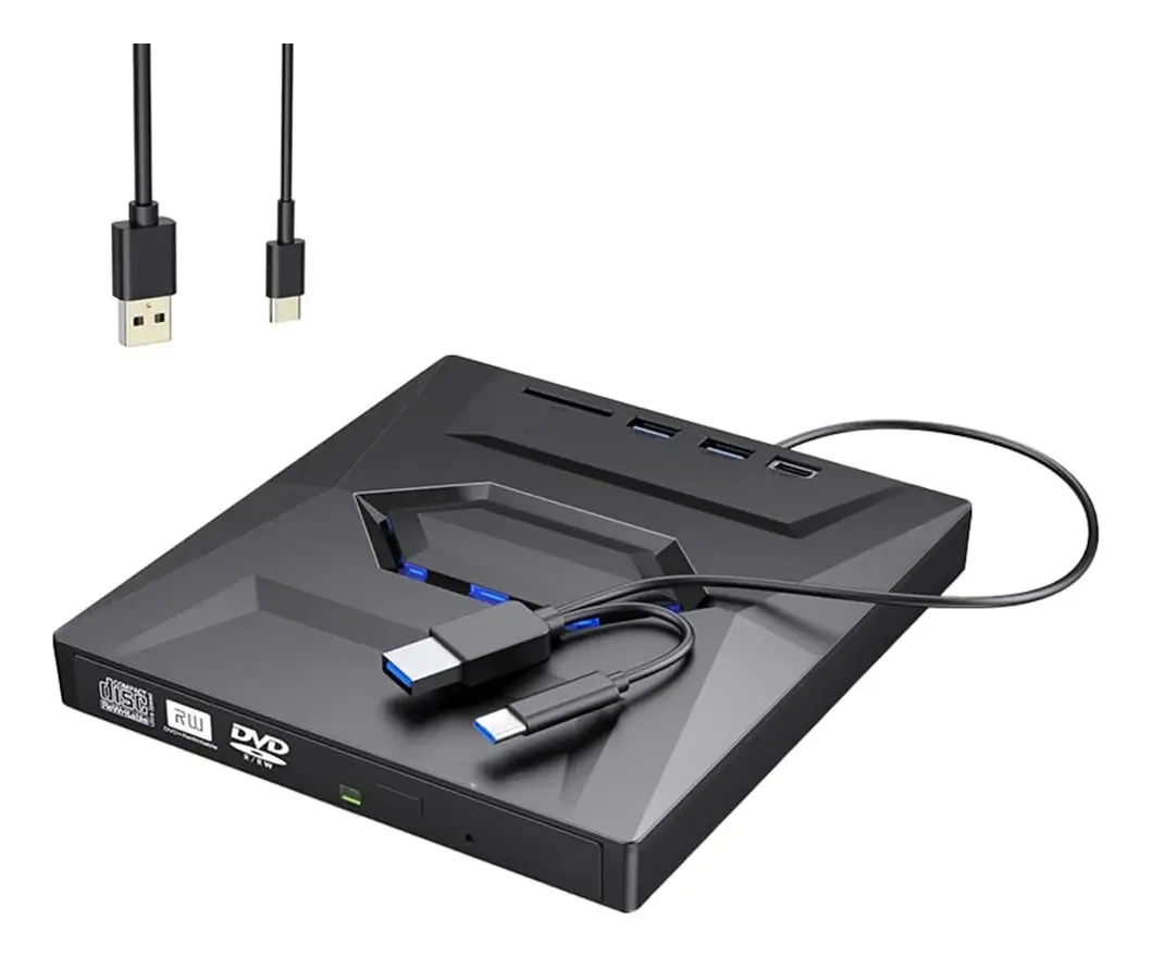 Lizusidtsy Usb 3.0 Tipo C Unidade Externa De Cd Dvd Rw Gravador De Dvd Gravador De Dvd Portátil Disc Super Drive Para Computador Portátil