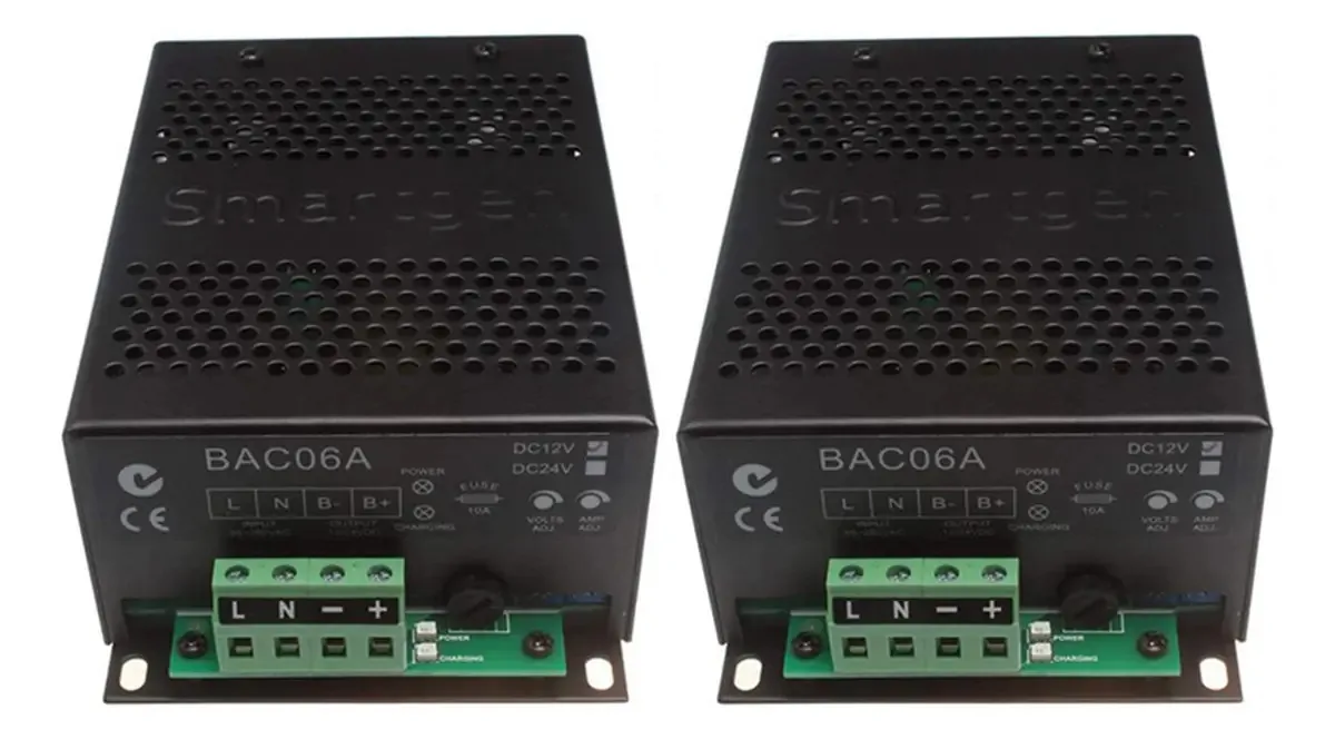 Viodmss 2x Bac06a Carregador de Gerador de Bateria de Comutação Carregador Flutuante 24v 3a