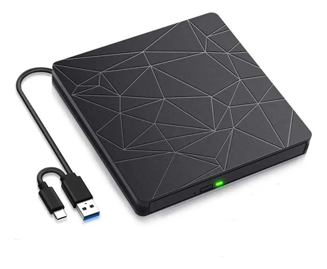 Lizusidtsy Unidade De Cd Dvd Externa Gravador De Cd-rom Externa Dvd Cd-rom Interface Dupla Tipo C Usb Gravador De Cd Gravador De Leitura E Escrita Sem Unidade