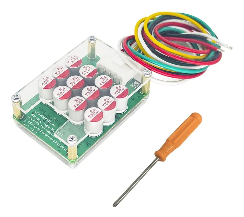 Lizusidtsy 5.5a 4s Placa Balanceadora Li-ion Lifepo4 Lto Capacitor de Bateria Equalizador de Energia com Caixa Acrílica