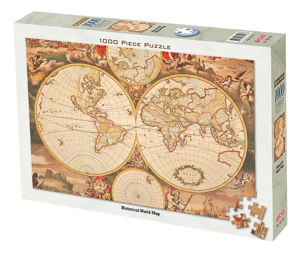 Quebra-cabeça de mapas históricos Tomax X1000 Pieces Sepia