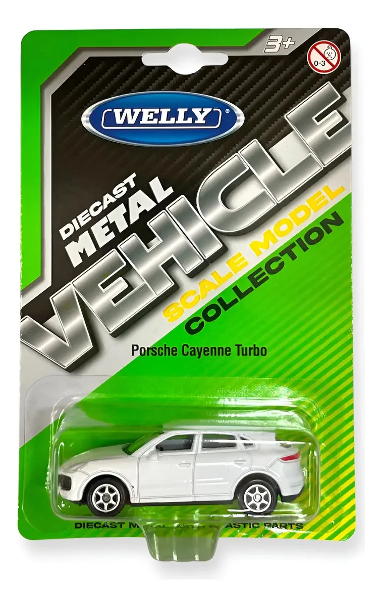 Auto Porsche Cayenne Turbo - Welly em escala 1:60 em cores multicoloridas