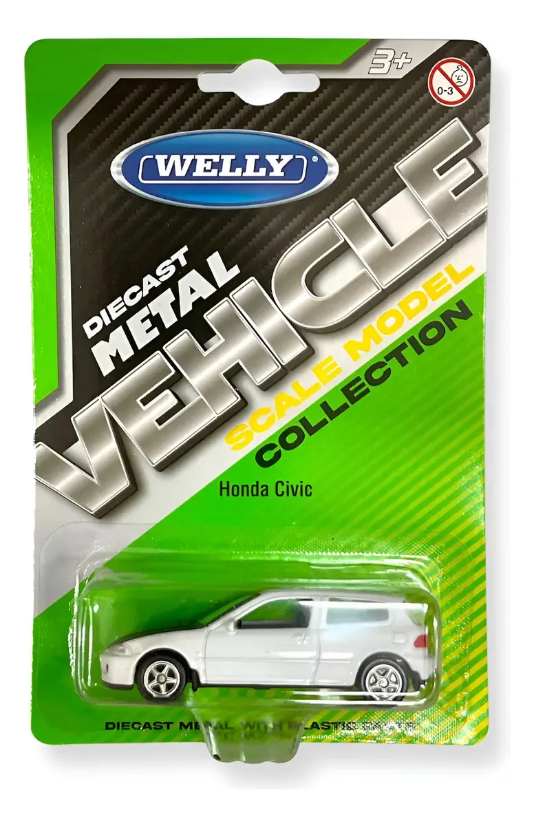 Auto Honda Civic - Welly em escala 1:60 em cores multicolorido