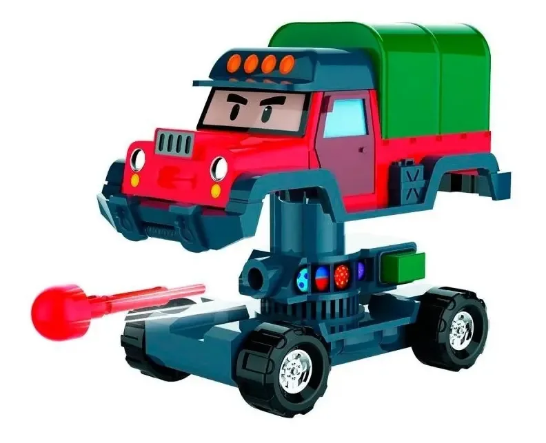 Veículo transformável Robocar Poacher 83360 cor verde