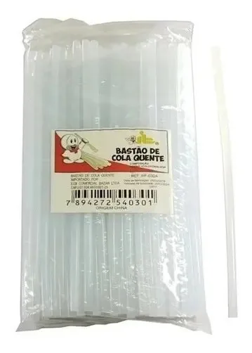 Cola Quente Bastão Grosso 11,2mm - Pacote 1kg Transparente