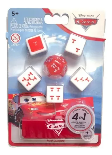Minijogos de dados Intek 4 em 1 Kids Color Cars