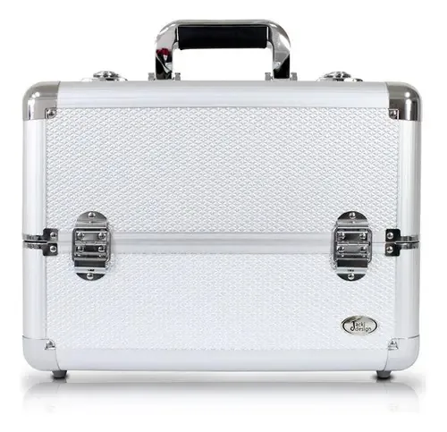 Aluminum Professional Makeup Train Case Gray 0