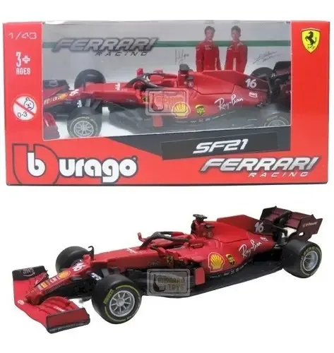 Carro em miniatura Ferrari 2021 1:43 vermelho