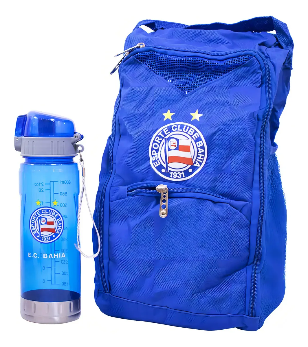 Garrafa Squeeze 600ml Com Mochila Bahia