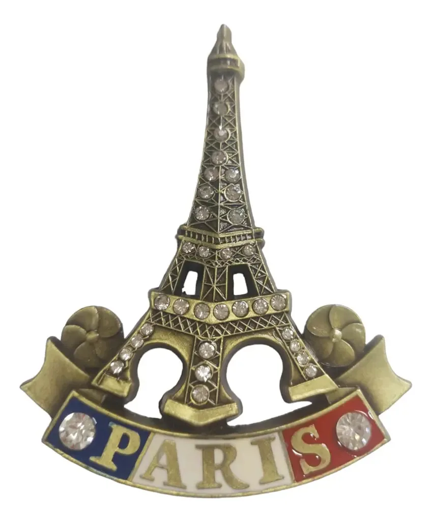 Ímã Para Geladeira Imã De Geladeira Paris França Torre Eiffe Cor Dourado-escuro