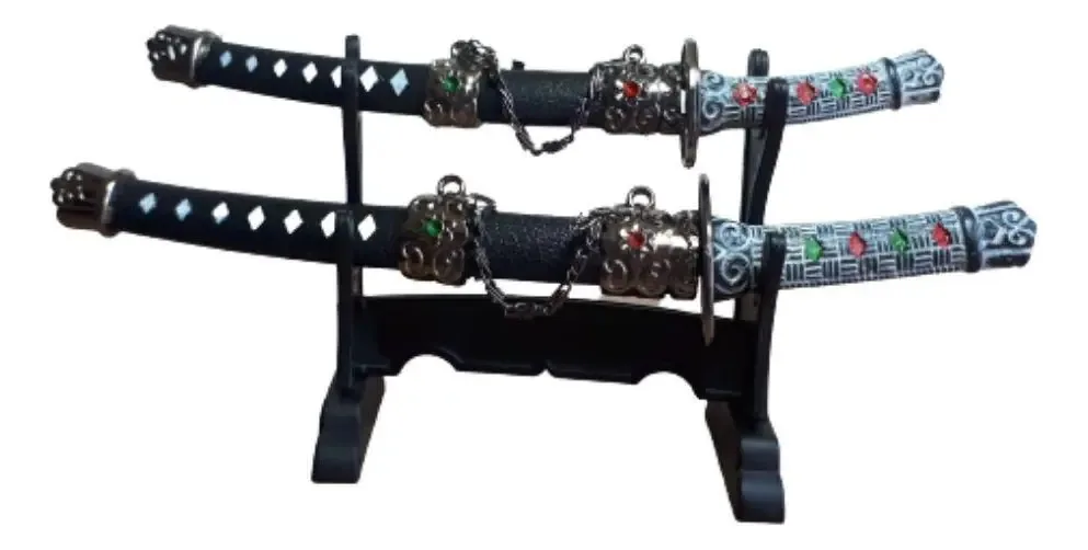 Kit Espadas Katanas Samurai Japonesa Metal Decorativas