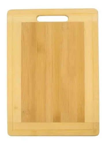 Tábua Bambu Para Corte Churrasco Decoração Frios 21.5x32cm Quadrado