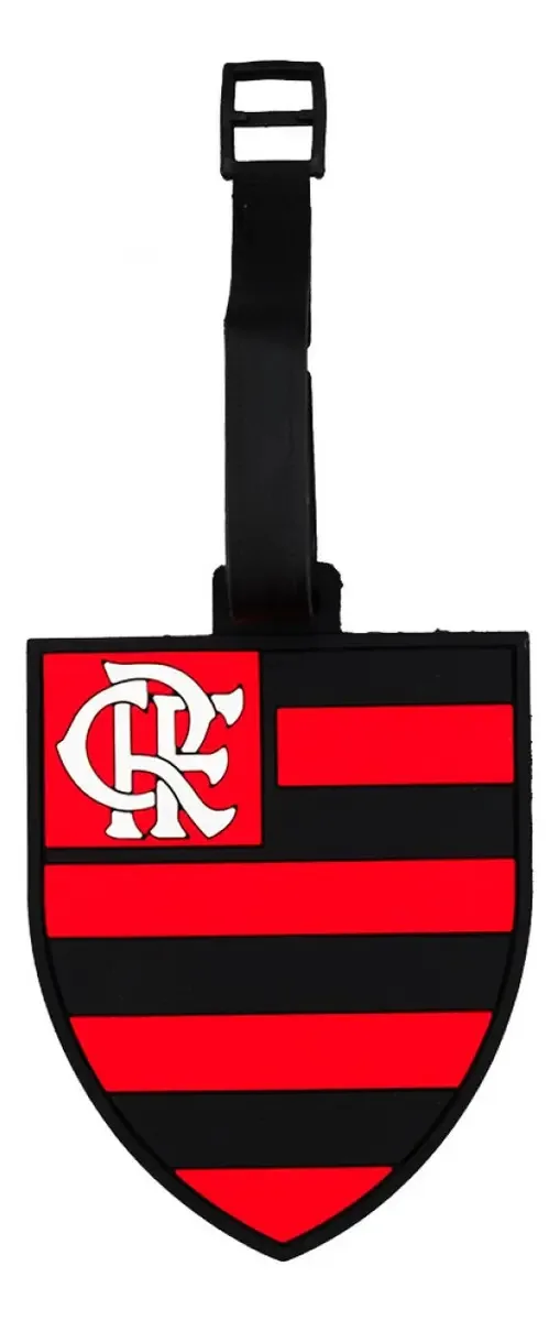 Etiqueta Identificação Bagagem Flamengo 9x7.5cm Silicone Mileno