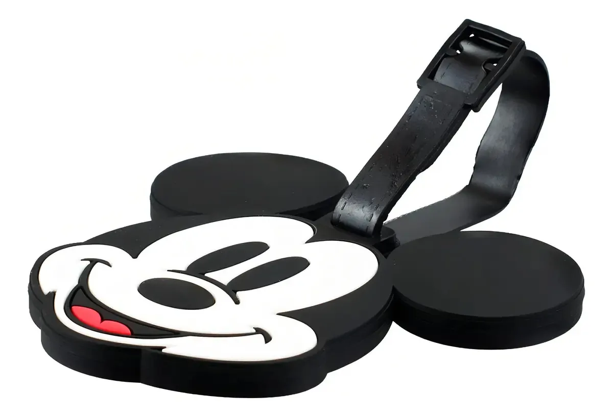 Etiqueta Identificação Bagagem Disney Rosto Mickey PVC Mileno