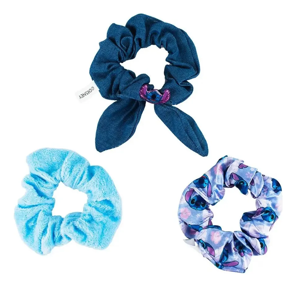 Jg 3 Elásticos Cabelo Stitch - Disney Azul Little Stitch