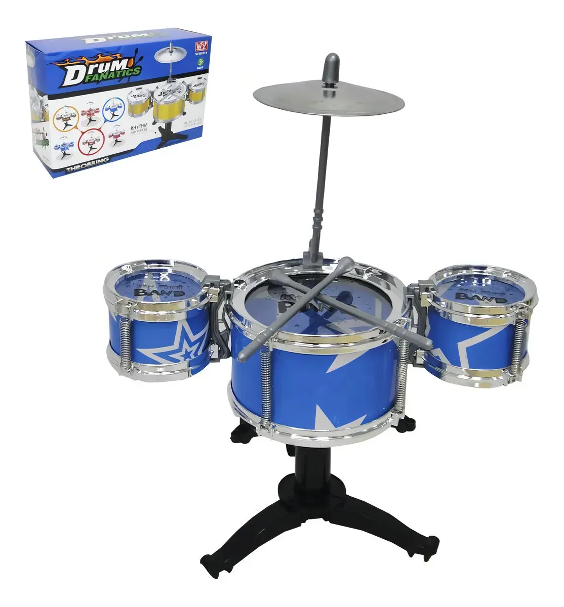 Bateria Drum Fanatics Com Baqueta - Indicação +3 Anos