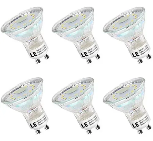 Lâmpadas LED Gu10 equivalentes a lâmpadas halógenas de 50W