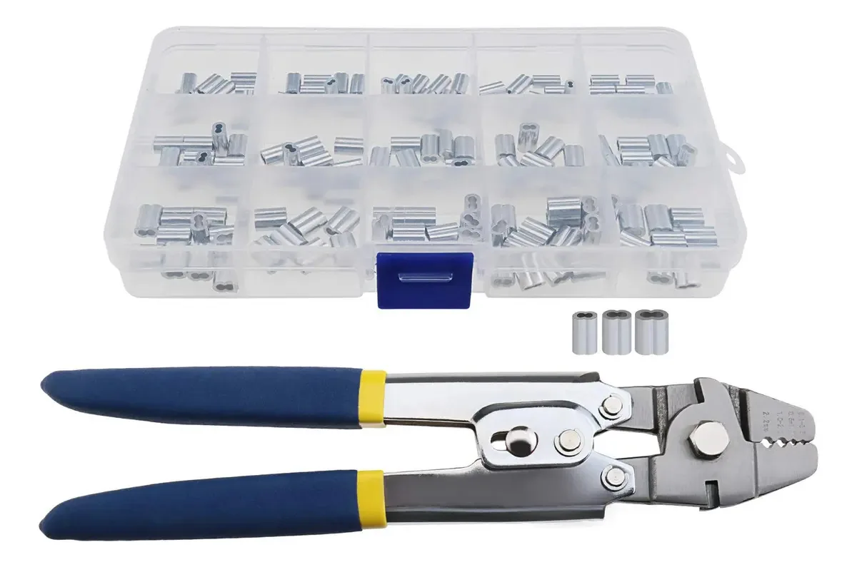 Kit de ferramentas de corte de pesca, alicate de crimpagem