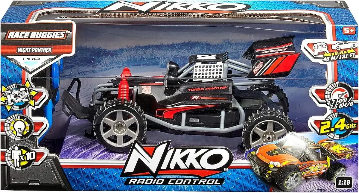 Brinquedo de controle de rádio de carro Nikko Buggy 7,5 km/h 1:18 Scale P
