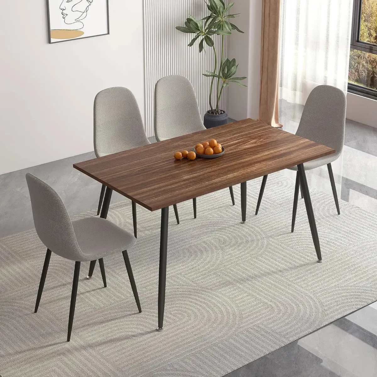 Conjunto Ids Home de 4 cadeiras de jantar, cadeiras laterais