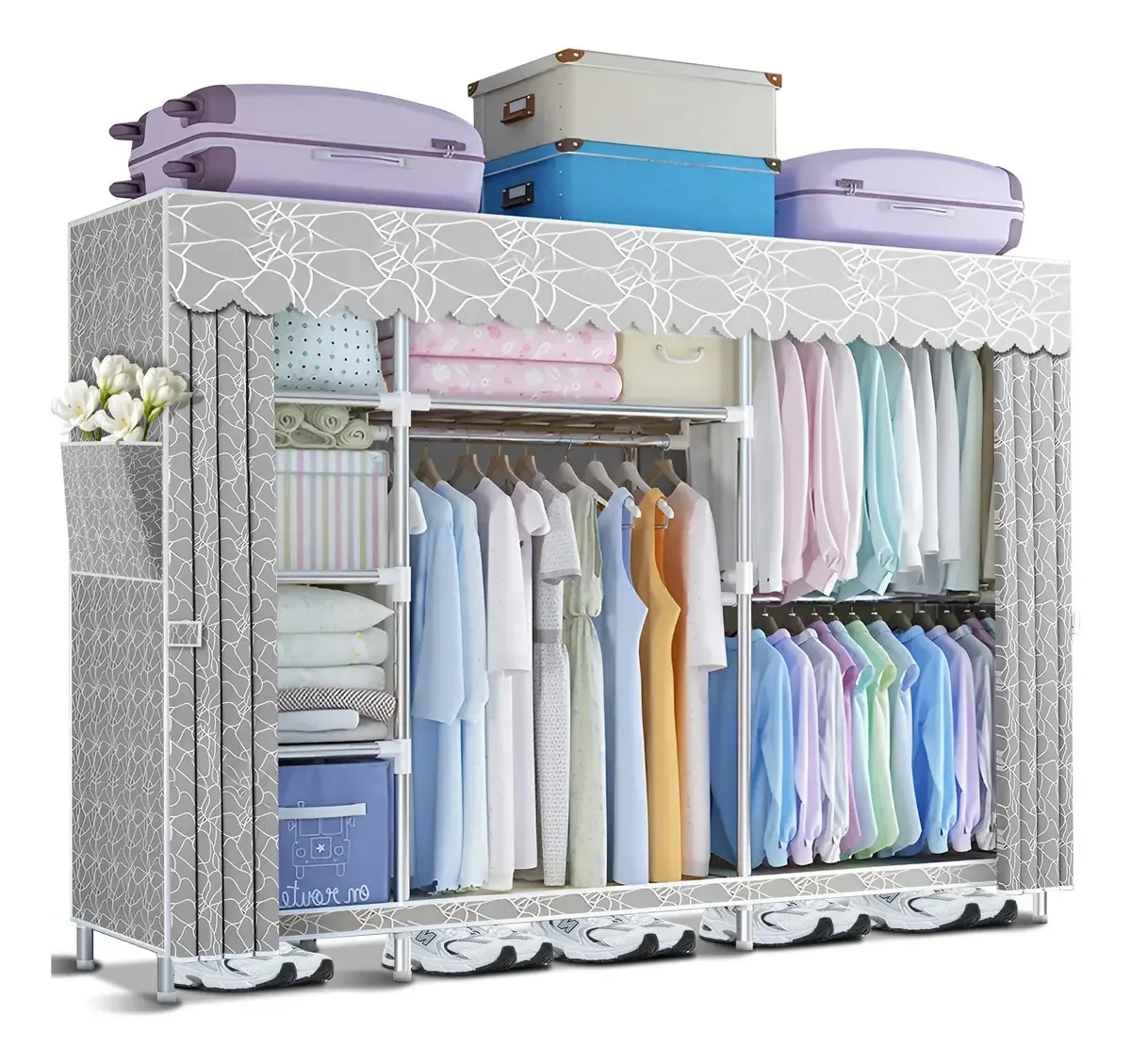 Armário Armable, armário, armário, organizador de roupas, 20,5 cm, cor cinza