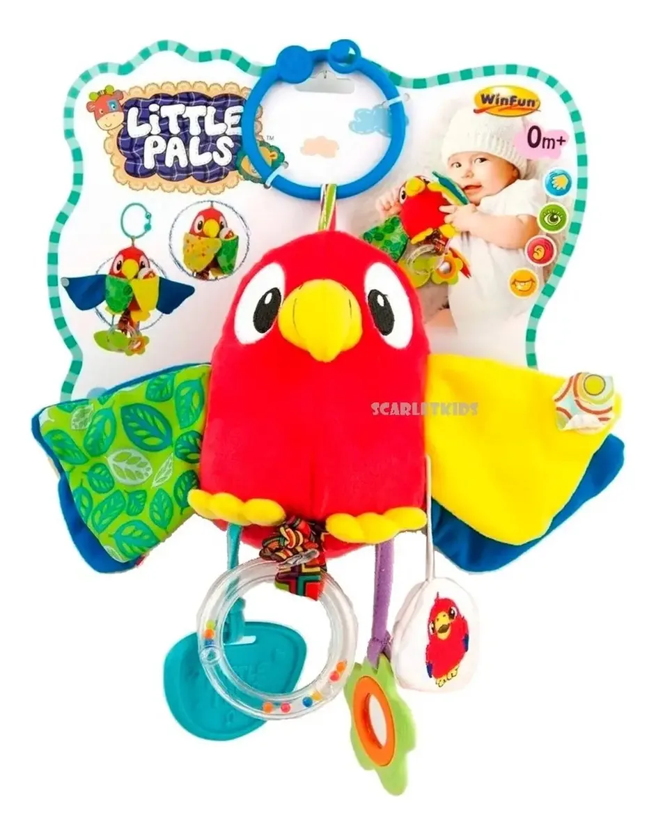 Texturas e formas de chocalhos Winfun Color Red Bird Design
