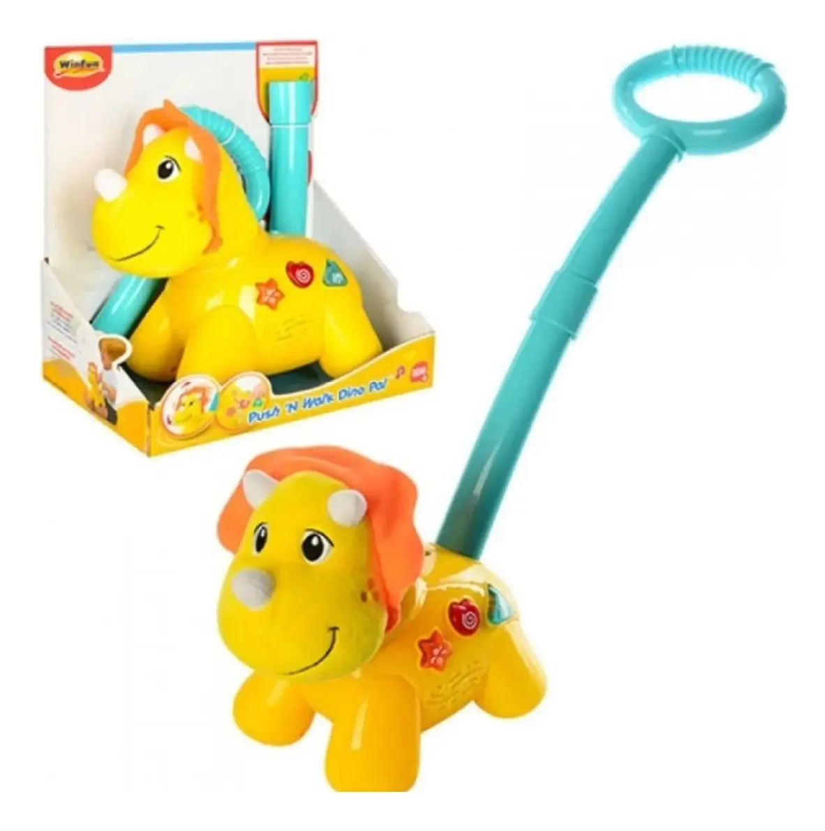 Drag Dinosaur com Baby Didactic Winfun Sound