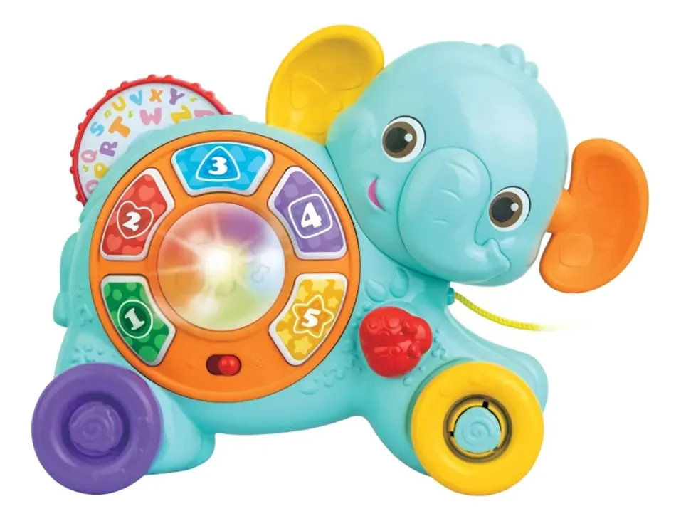 Elefantes educativos arrastam crianças com música e luz sonora | Winfun