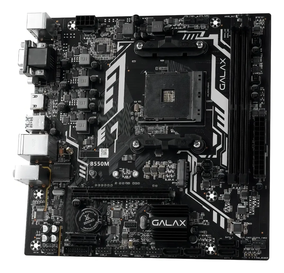Placa Mãe Galax B550m Amd Am4 Matx Ddr4 - Ab550magchy1cw