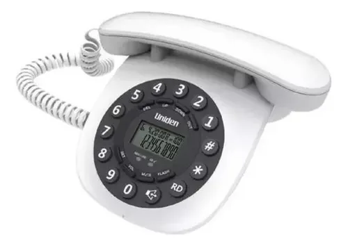 Telefone branco retrô Uniden Revogames At8601