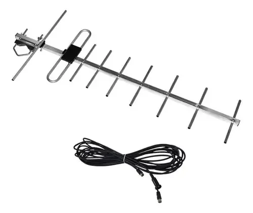 Antena Aerea Para Tv Uhf Vhf Hdtv Fm 12 Elementos