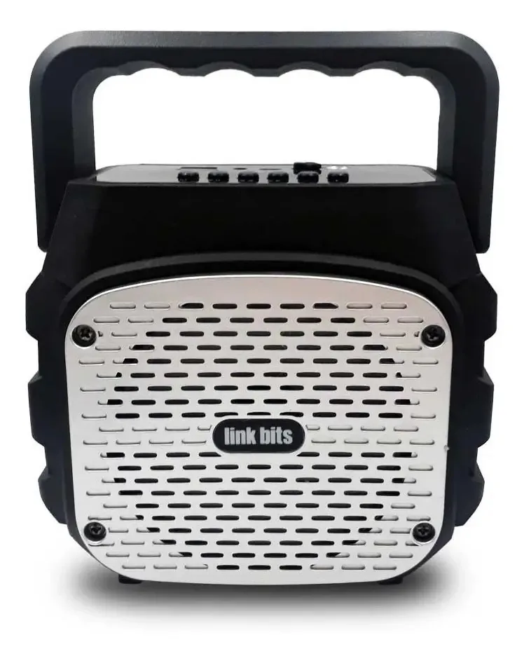 Alto-falante portátil Link Bits Audio VA458TP com bluetooth preto