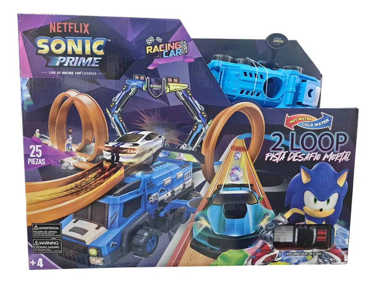 Brinquedo Netflix Kids Double Loop Auto Sonic Track de cor única