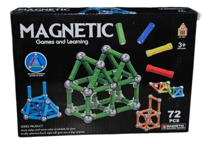 Blocos de construção magnéticos Giantoys (c1684174) 4607 Número de peças 72