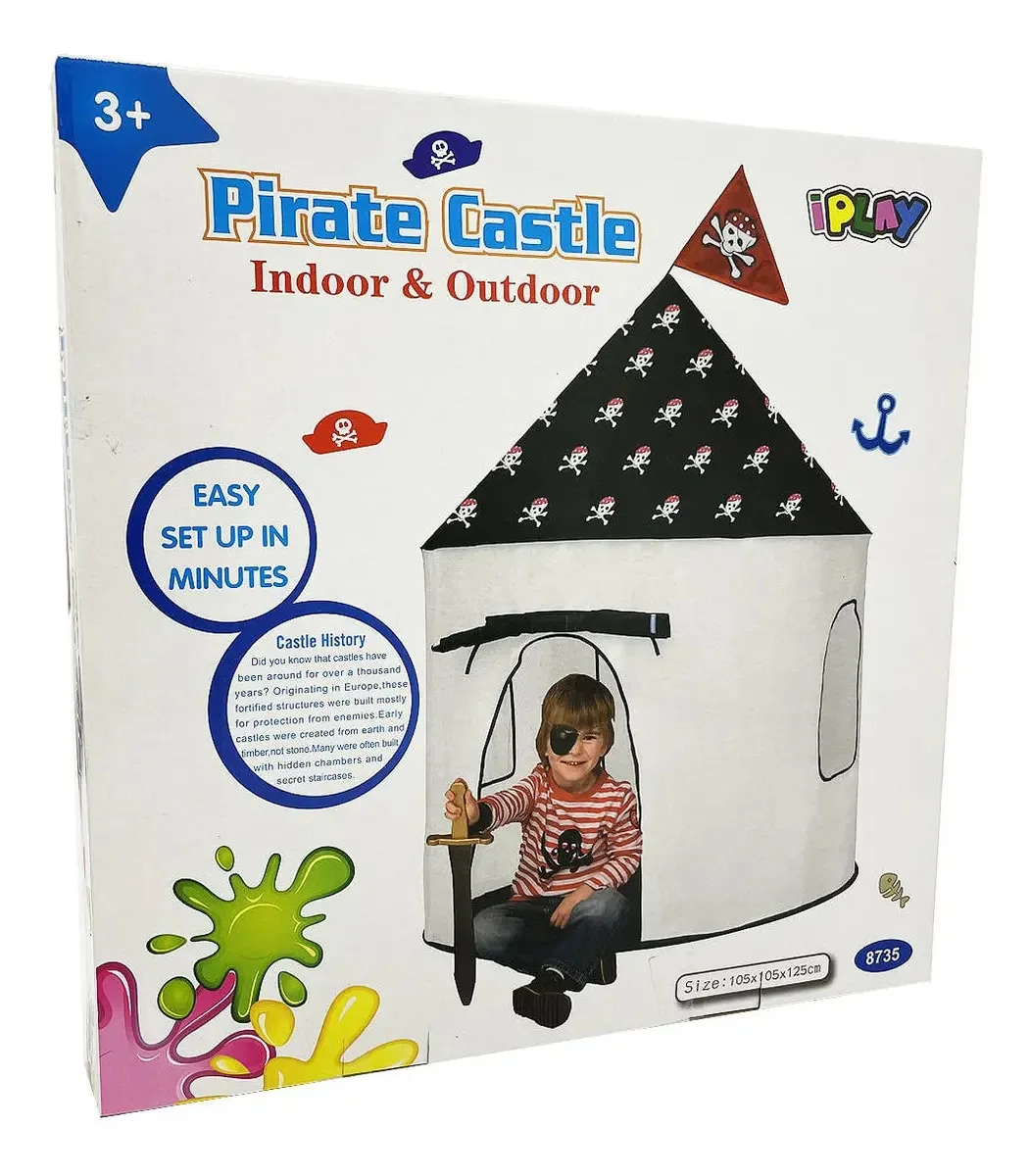 Barraca infantil Pirate Castle interna/externa 95x72x102 C