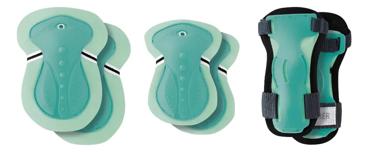 Conjunto de proteção júnior Globber Mint Light Green
